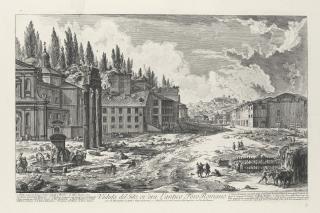 Giovanni Battista Piranesi - The Forum Romanum; A Corner Of The Forum Romanum; The Temple Of Fortuna Virilis; The Villa Of Maecenas; The Tomb Of Caecilia Metella; The Baths Of Caracalla; And The Colosseum: Interior (H. 40-41, 46, 65, 67, 77, 78)