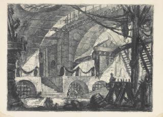 Giovanni Battista Piranesi - The Sawhorse, Plate Xii, From: Carceri D\'Invenzione (Hind 12; Robison 38)