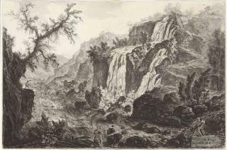 Giovanni Battista Piranesi - The Small Waterfall and Rapids at Tivoli, from Vedute di Roma (H. 92)