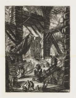 Giovanni Battista Piranesi - The Staircase with Trophies, from Carceri d\'Invenzione