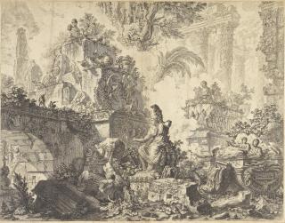 Giovanni Battista Piranesi - Three plates, from Vedute di Roma