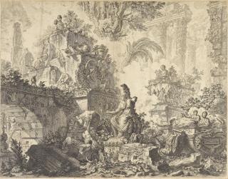Giovanni Battista Piranesi - Three plates, from Vedute di Roma