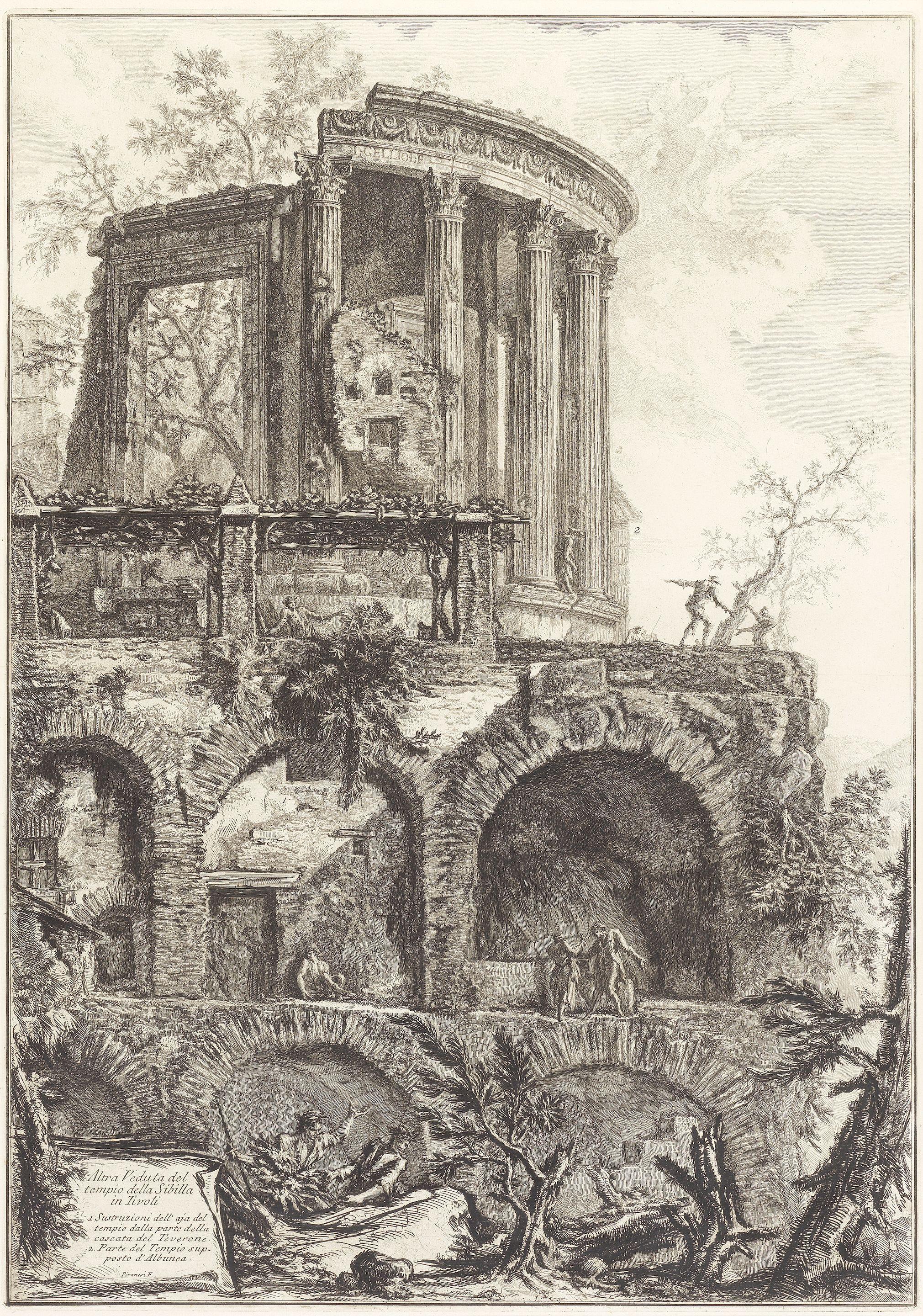 Giovanni Battista Piranesi - Three plates, from Vedute di Roma