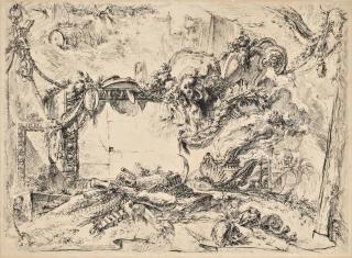 Giovanni Battista Piranesi - Two Plates, From: Grotteschi (Focillon 20, 23; Hind 24, 27)