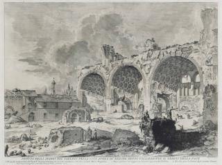 Giovanni-Battista Piranesi - Veduta degli Avanzi del Tablino della Casa Aurea di Nerone…, from  Vedute di Roma