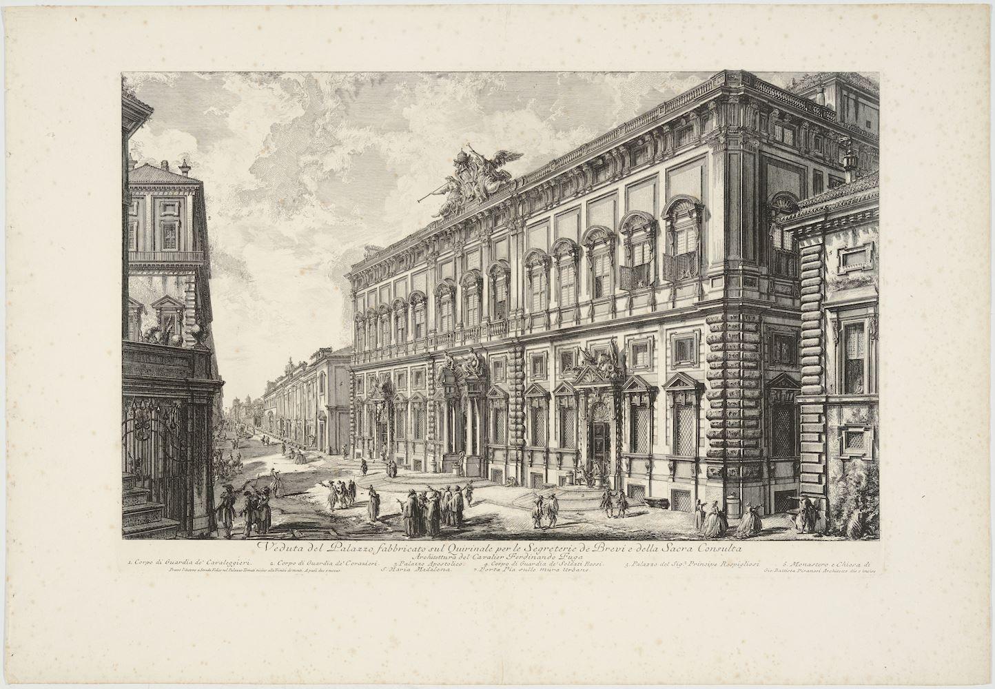Giovanni Battista Piranesi - Veduta del Palazzo fabbricato sul Quirinale.