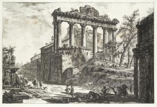 Giovanni Battista Piranesi - Veduta del tempio detto della Concordia