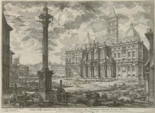 Giovanni Battista Piranesi - Veduta della Basilica di St. Maria Maggiore con le due Fabbriche laterali di detta Basilica