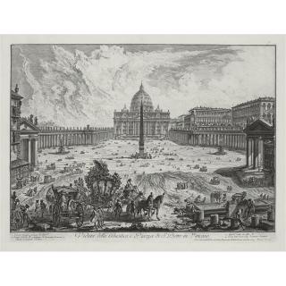 Giovanni Battista Piranesi - Veduta Della Basilica E Piazza Di S. Pietro In Vaticano; And Veduta Della Basilica Di S. Giovanni Laterano (H. 3, 8)