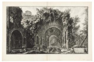 Giovanni Battista Piranesi - Veduta della fonte e delle Spelonche d\'Egeria, from: Vedute di Roma