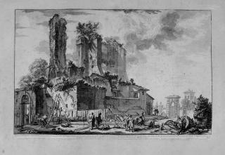 Giovanni Battista Piranesi - Veduta dell’avanzo del Castello, che prenendo una porzione dell‘