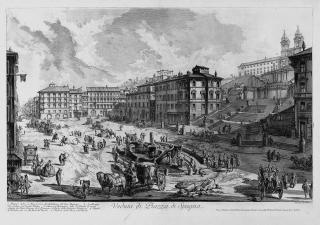 Giovanni Battista Piranesi - Veduta di Piazza di Spagna.