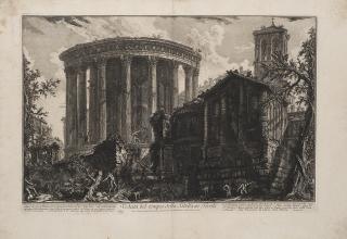 Giovanni Battista Piranesi - View of the Sybil\'s temple in Tivoli