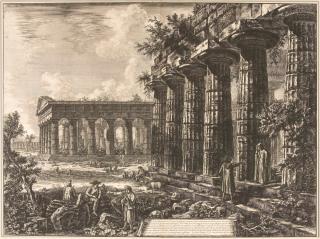 Giovanni Battista Piranesi - „Vue de quelques-unes des colonnes de la facade opposée …“.