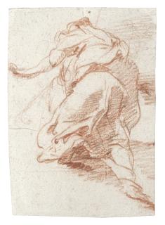 Giovanni Battista Pittoni - Recto: Study Of A Kneeling Figure, Seen From Behind Verso: Figure Studies