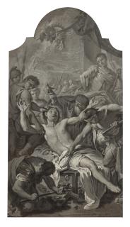 Giovanni Battista Pittoni - The Martyrdom of Saint Lawrence - en grisaille