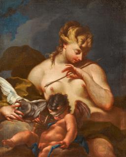 Giovanni Battista Pittoni - Venus mit dem schlafenden Amor.