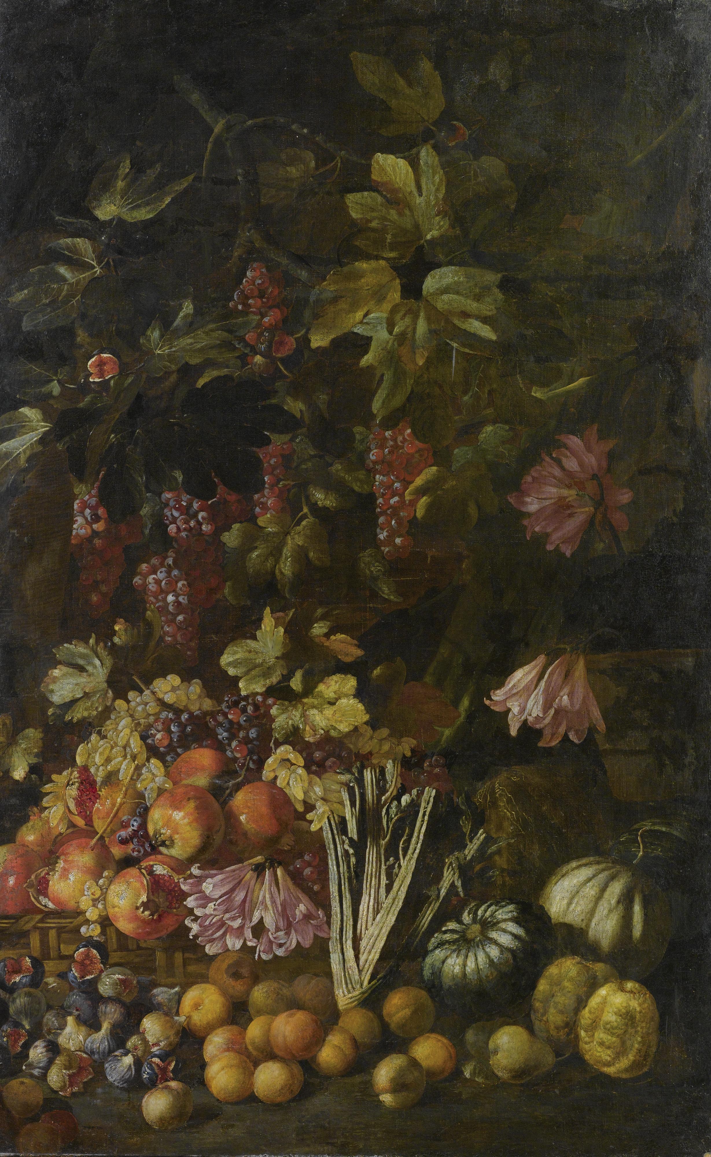 Giovanni Battista Ruoppolo - Natura Morta Di Fiori E Frutta