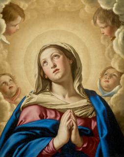Giovanni Battista Salvi - The Virgin In Prayer Surrounded By Putti