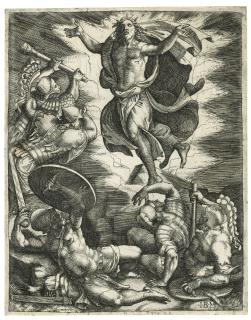 Giovanni Battista Scultori - The Resurrection