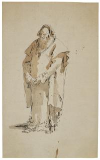 Giovanni Battista Tiepolo - A bearded oriental facing left