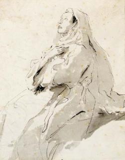 Giovanni Battista Tiepolo - A female saint in ecstasy