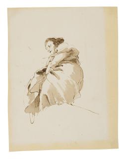 Giovanni Battista Tiepolo - A standing woman seen from below