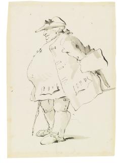 Giovanni Battista Tiepolo - Caricature Of A Fat Gentleman Seen In Profile