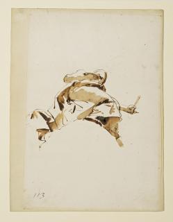 Giovanni Battista Tiepolo - Femme tenant un plateau et un pinceau vue da sotto in su