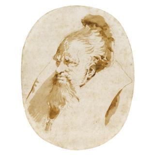 Giovanni Battista Tiepolo - Head Of A Bearded Man