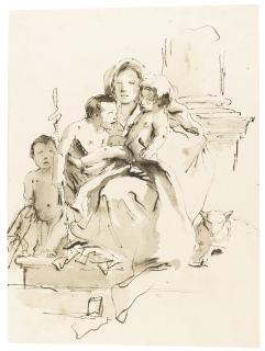 Giovanni Battista Tiepolo - Madonna And Child With The Infant St. John The Baptist And Another Young Child