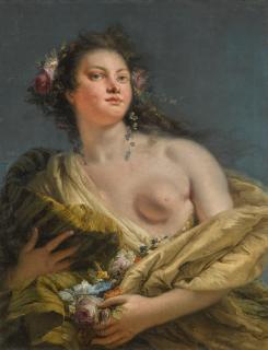 Giovanni Battista Tiepolo - Portrait Of A Lady As Flora