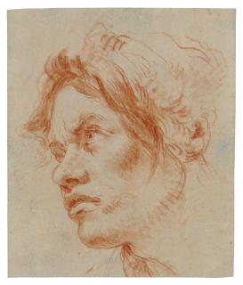 Giovanni Battista Tiepolo - Tête de jeune homme regardant vers la gauche