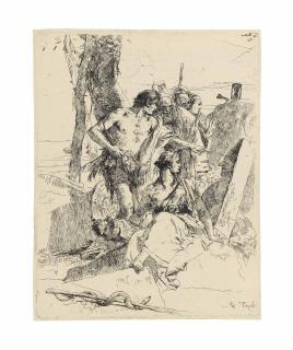 Giovanni Battista Tiepolo - The Discovery Of The Tomb Of Punchinello, From: Scherzi Di Fantasia (De V. 29; R. 20)