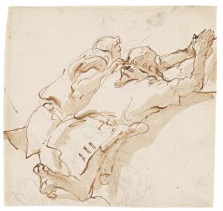 Giovanni Battista Tiepolo - Two Kneeling Figures, Praying