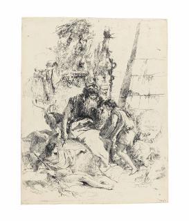 Giovanni Battista Tiepolo - Two Magicians And Two Boys, From: Scherzi Di Fantasia (De V. 26; R. 17)