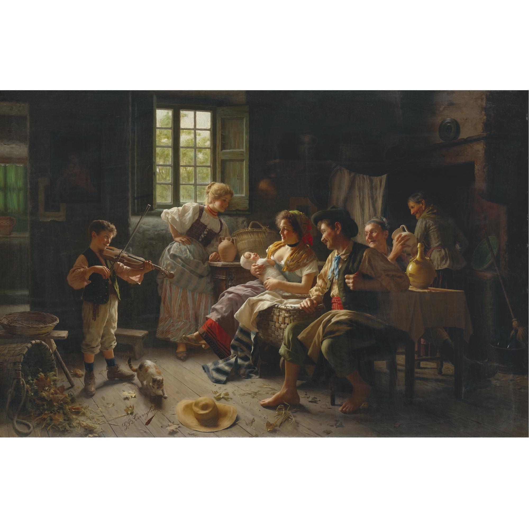 Giovanni Battista Torriglia - Italian Admiring The Baby