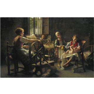 Giovanni Battista Torriglia - Italian Family In An Interior