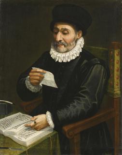Giovanni Battista Trotti - Portrait Of A Man, Seated At A Table With An Open Book, Reading A Letter