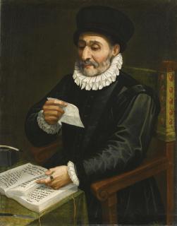 Giovanni Battista Trotti - Portrait Of A Man, Seated At A Table With An Open Book, Reading A Letter