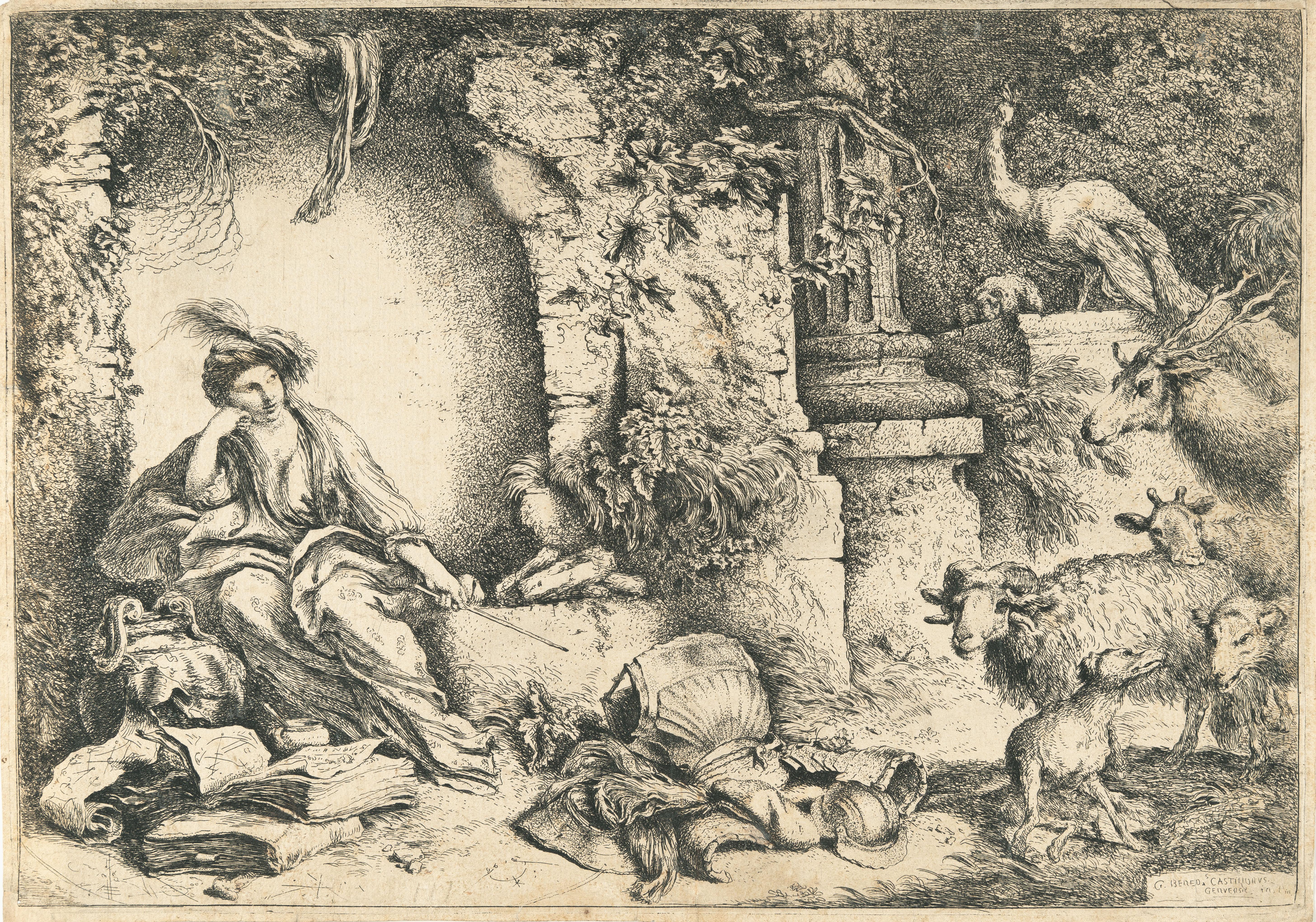 Giovanni Benedetto Castiglione - Circe verwandelt die Gefährten des Odysseus in Tiere