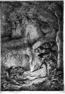 Giovanni Benedetto Castiglione - Die Auffindung der Leichname der Apostel Petrus und Paulus.