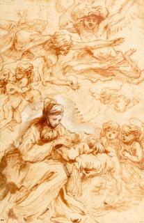 Giovanni Benedetto Castiglione - Die Geburt Christi