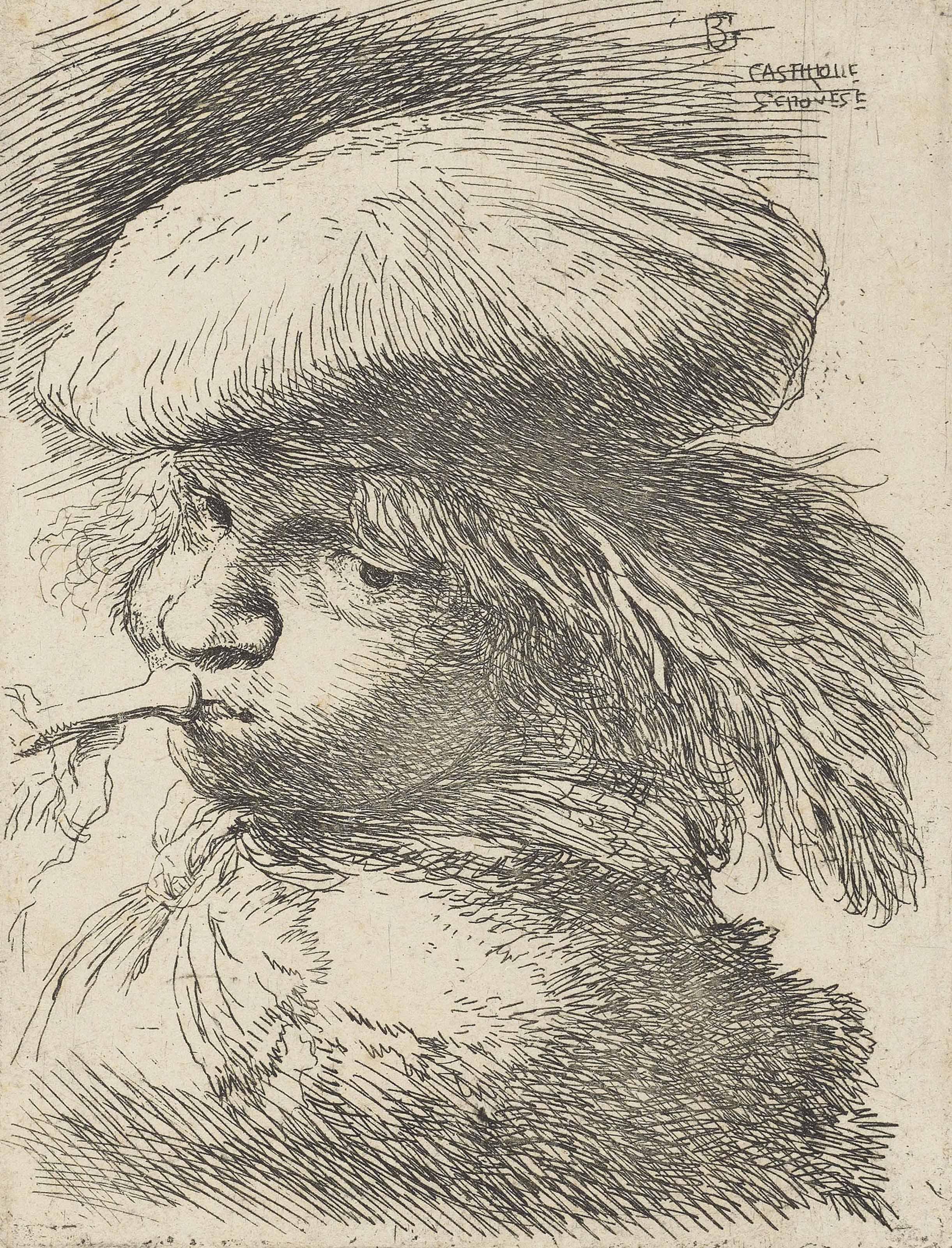 Giovanni Benedetto Castiglione - Fifteen Plates, From: Small Oriental Heads