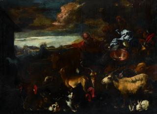 Giovanni Benedetto Castiglione - Noah Shepherding The Animals Onto The Ark