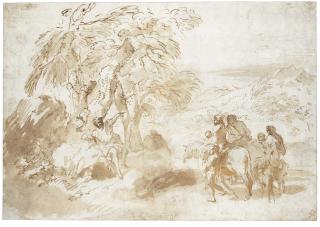 Giovanni Benedetto Castiglione - St. John The Baptist Preaching In The Wilderness