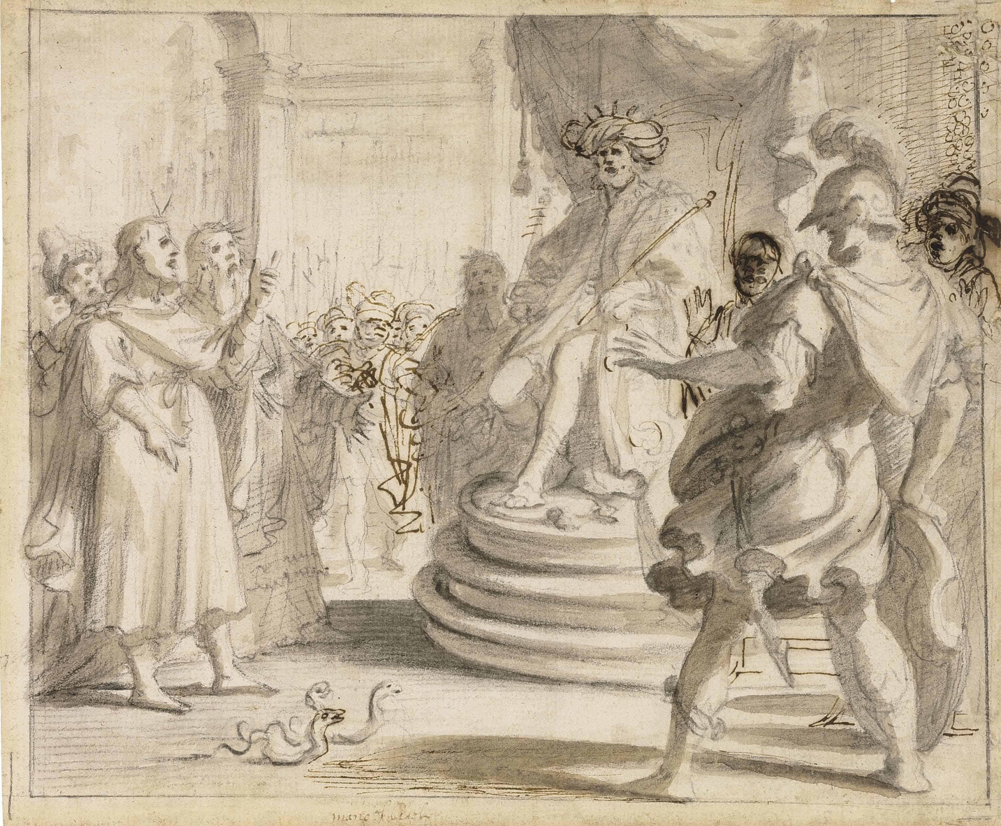 Giovanni Biliverti - Moses And Aaron Before Pharoah