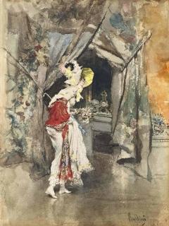 Giovanni Boldini - An elegant woman in an interior