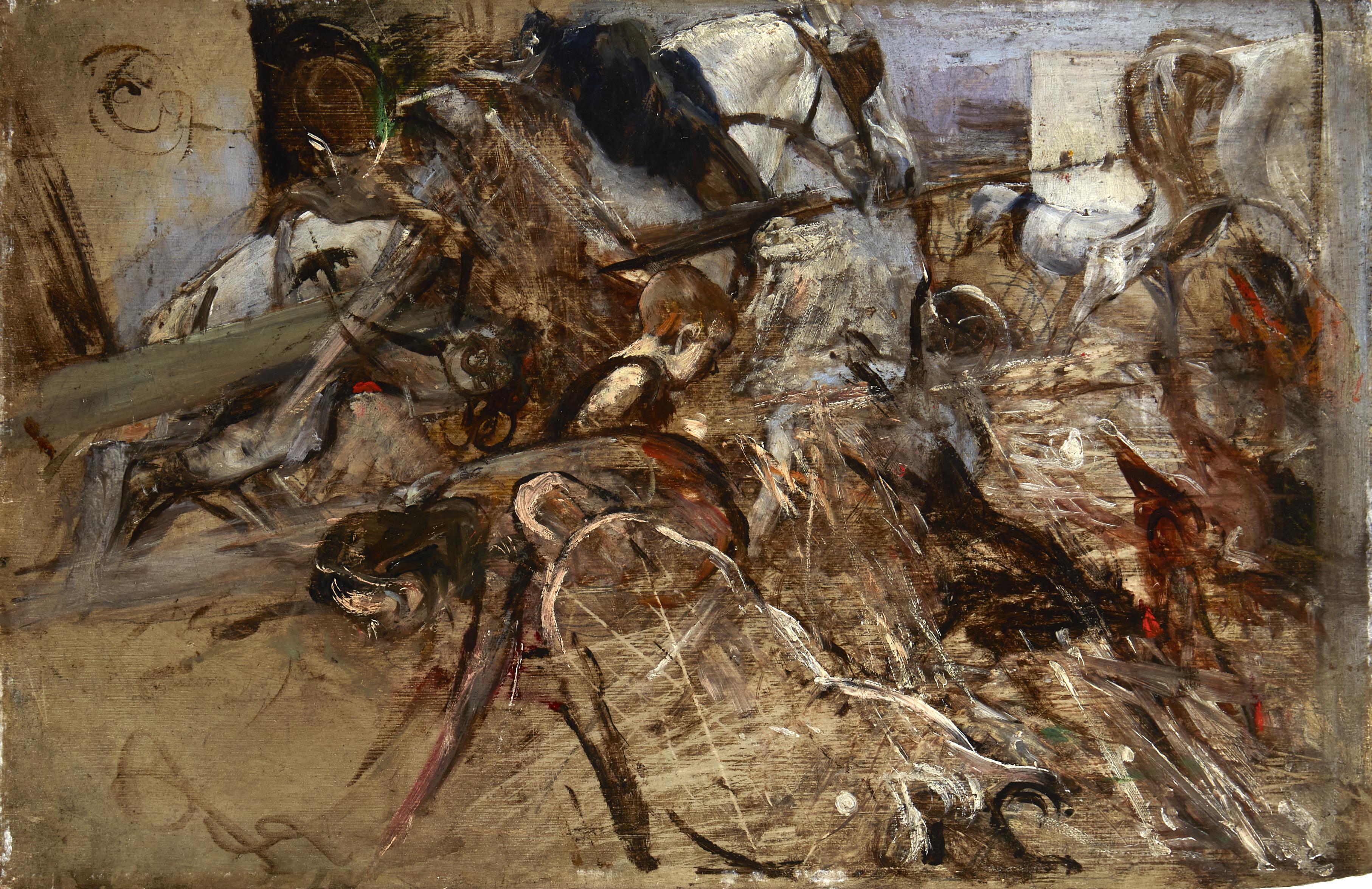 Giovanni Boldini - Cortile rustico
