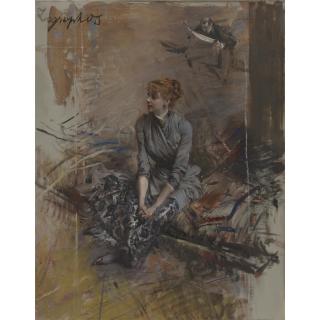 Giovanni Boldini - Italian Portrait Of Madame Gabrielle Réjane